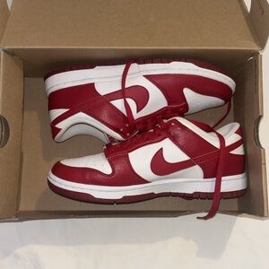 Nike Dunk Low Gym Red & White Womens size 8 NEW IN BOX